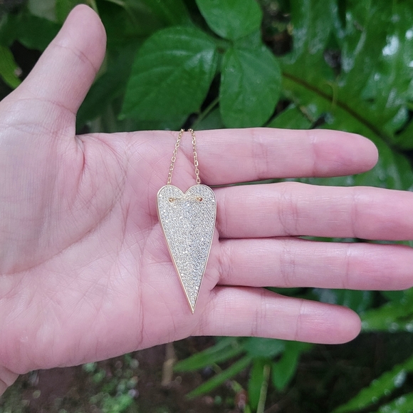Mary Louise Designs Elongated Heart❤ Slider Pendant Necklace - Picture 2 of 16